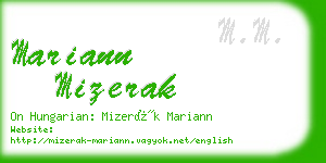 mariann mizerak business card